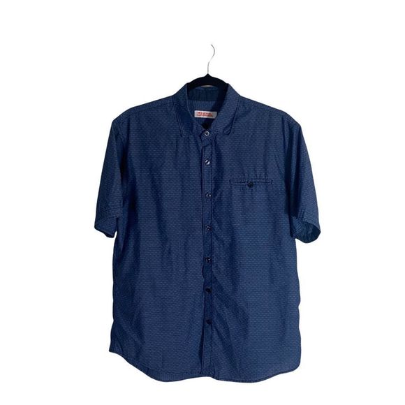 5 for $30 Michael Brandon Button Down Long Sleeve Shirt Blue Men’s Size Medium - Picture 1 of 3
